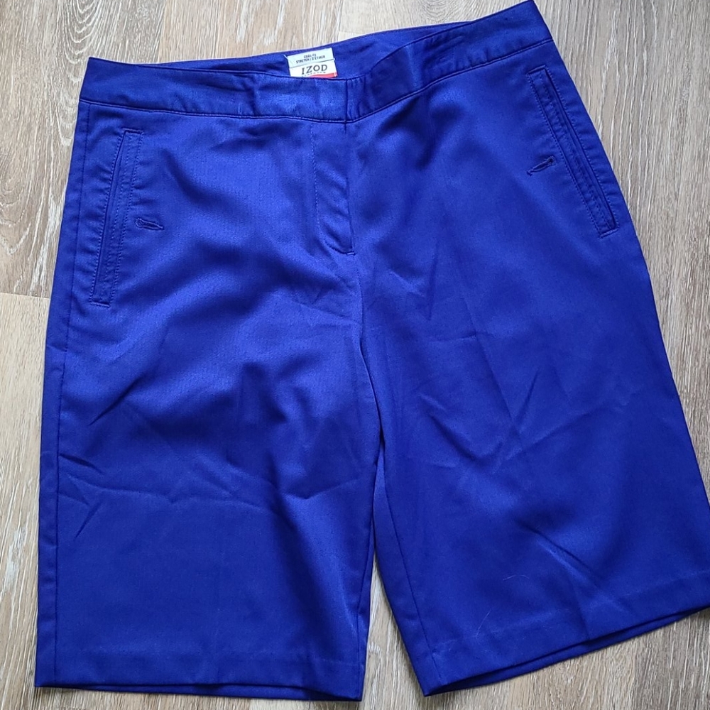 Izod Royal Blue Stretch Golf Shorts Size 8